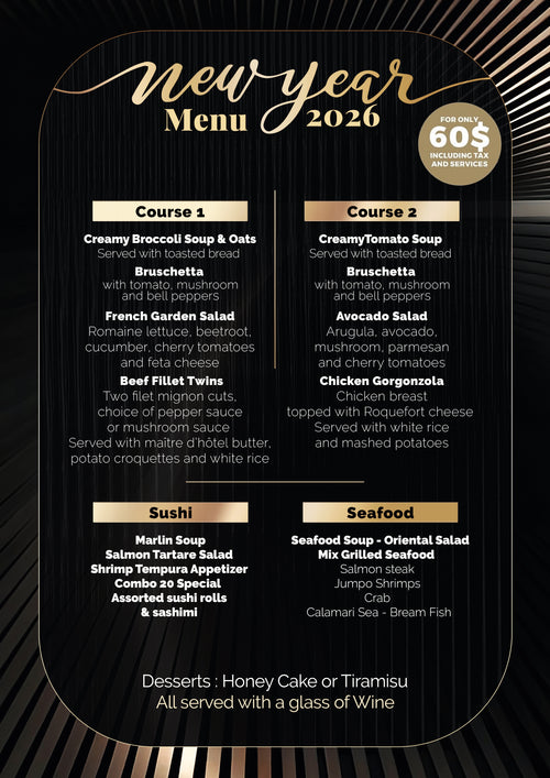 NEW YEAR MENU 2026